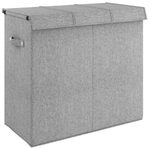 Cesto Ropa Sucia Plegable Lino Sintético Gris 64,5x34,5x59 Cm Vidaxl con  Ofertas en Carrefour