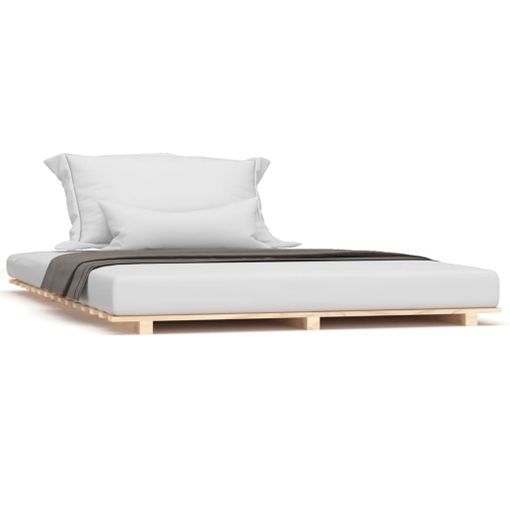 Estructura De Cama Individual Madera Maciza Negra 90x190 Cm Vidaxl con  Ofertas en Carrefour