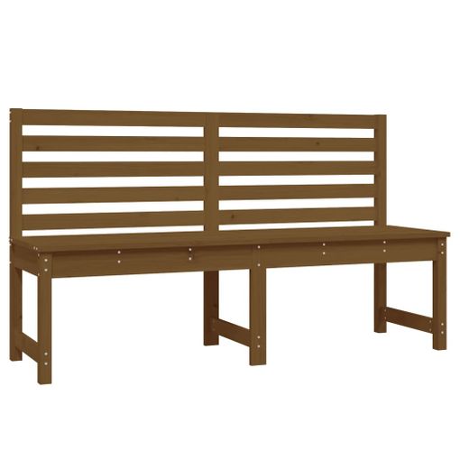 Banco De Jardín Madera Maciza Pino Marrón Miel 157,5 Cm Vidaxl
