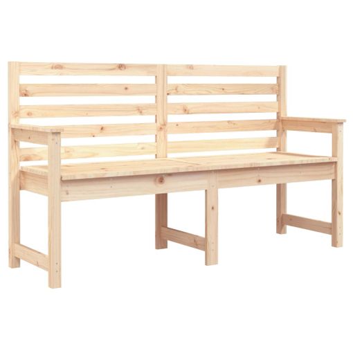 Banco De Jardín Madera Maciza De Pino 159,5x48x91,5 Cm Vidaxl