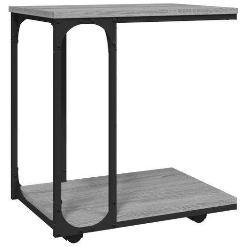 Mesa Auxiliar Con Ruedas Madera Gris Sonoma 50x35x55,5 Cm Vidaxl con  Ofertas en Carrefour