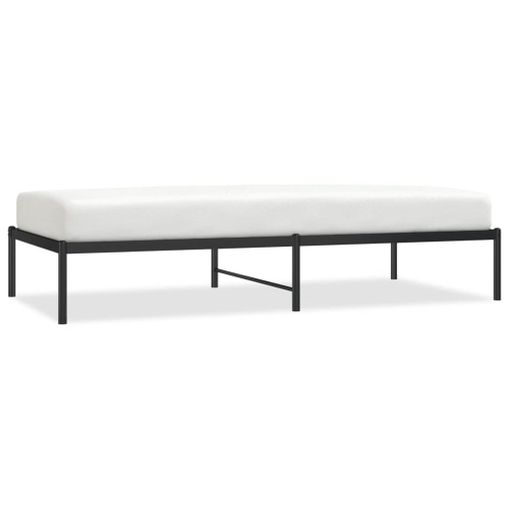 Estructura De Cama Individual Madera Maciza Negra 90x190 Cm Vidaxl con  Ofertas en Carrefour