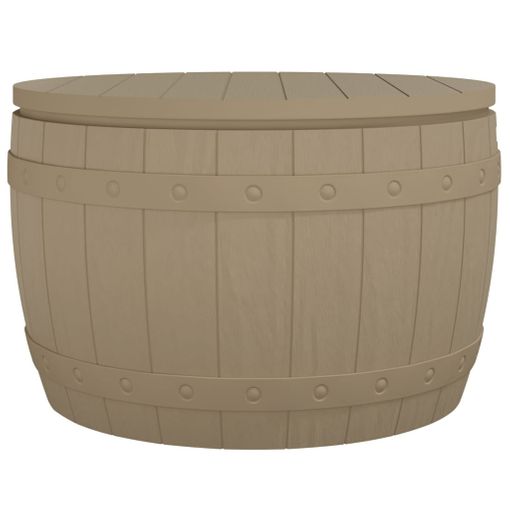 Caja De Almacenaje De Jardín 3 En 1 Polipropileno Marrón Claro Vidaxl