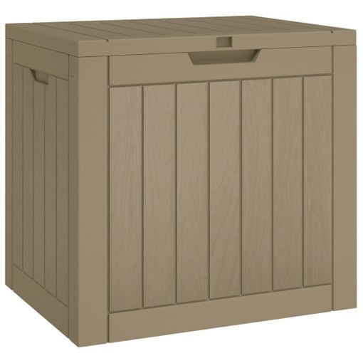 Caja De Almacenaje De Jardín Pp Marrón Claro 55,5x43x53 Cm Vidaxl