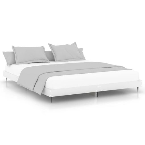 Estructura De Cama Madera Maciza Gris 150x200 Cm Vidaxl con Ofertas en  Carrefour