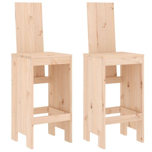 Taburetes Altos De Jardãn Plegables 2 Uds Madera Maciza Acacia Vidaxl con  Ofertas en Carrefour