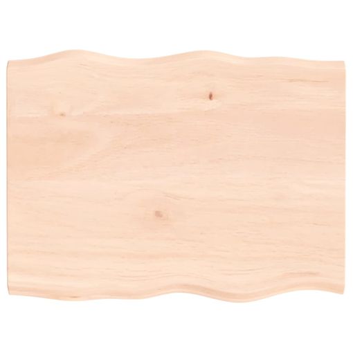 vidaXL Tablero de mesa madera maciza borde natural 120x50x(2-4) cm