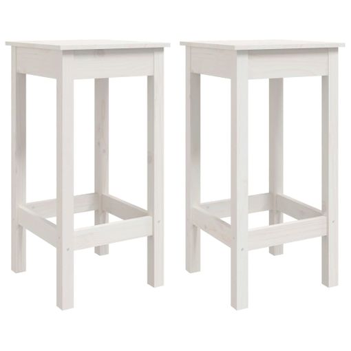 CIADAZ Taburetes de Cocina 2 uds Madera Maciza Pino Blanco 40x40x78 cm,  Taburetes Altos De Cocina, Banquetas Cocina, Sillas Altas De Cocina, Bar  Stool, Mueble Bar Taburete : : Hogar y cocina