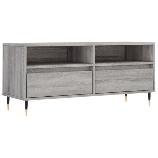 Mesa TV Salon,Mueble para TV madera contrachapada gris Sonoma