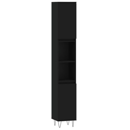 Armario Alto De Baño Mueble Baño Auxiliar Columna De Baño Con 1  Comportamiento Abierto Y 2 Puertas 34 X 30 X 170,5cm Bzr91-w Sobuy Es con  Ofertas en Carrefour