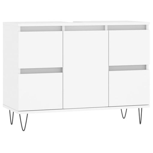 Sobuy Bzr36-w Mueble Columna De Baño Armario Alto Para Baño Con 1 Cajón ,1  Puerta Y 3 Estantes Blanco 35 X 32 X 161 Cm Es con Ofertas en Carrefour