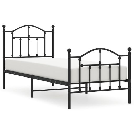 vidaXL Cabecero, Cabecera de Cama con Patas, Cabecero para Estructura de  Cama, Cabecero de Somier para Hogar Dormitorio, Metal Negro 135 cm