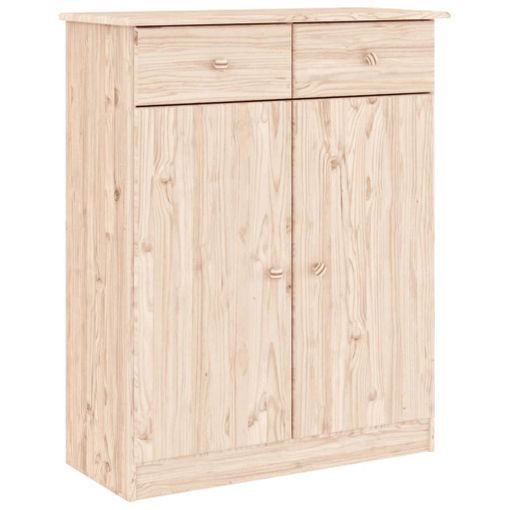 Mueble Zapatero Alta Madera Maciza De Pino 77x35x96 Cm Vidaxl