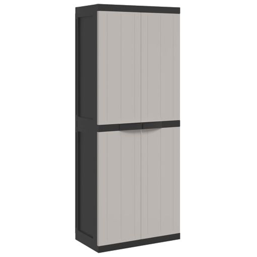 Armario De Almacenaje Exterior Pp Gris Y Negro 97x37x85 Cm Vidaxl con  Ofertas en Carrefour