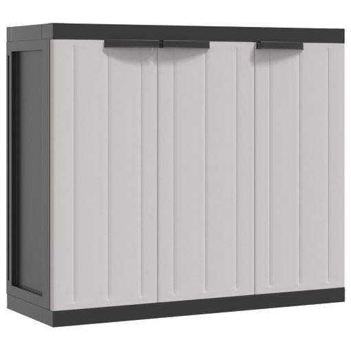 Armario De Almacenaje Exterior Pp Gris Y Negro 97x37x85 Cm Vidaxl con  Ofertas en Carrefour