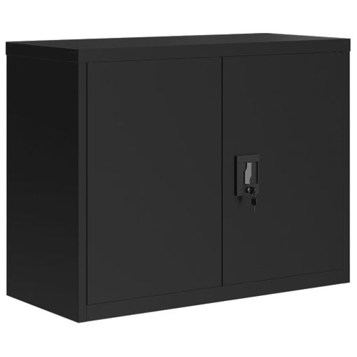 VidaXL Armario archivador de acero negro 105x40x180 cm