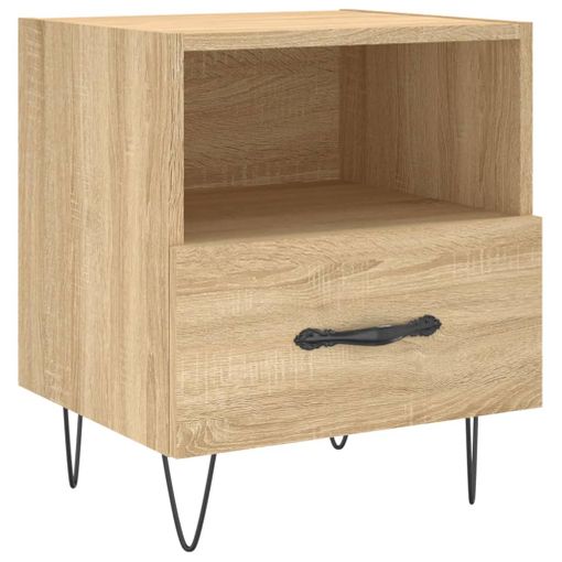 2pcs Mesitas De Noche Con Cajon Mesillas De Noche De Pata Madera Pino con  Ofertas en Carrefour