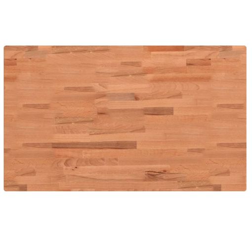 Tablero De Mesa Rectangular Madera Maciza Roble 44 Mm 100x60 Cm