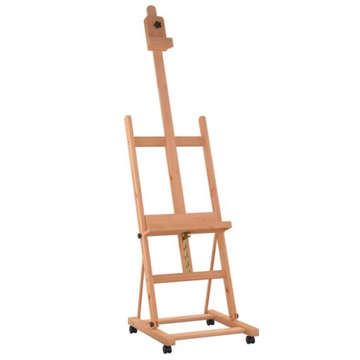 Caballete De Pintura Madera Maciza De Haya 55x53,5x178 Cm Vidaxl