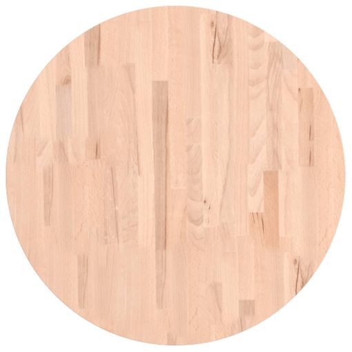 Tablero Redondo De Madera Maciza De Haya Ø70x4 Cm Vidaxl con Ofertas en  Carrefour