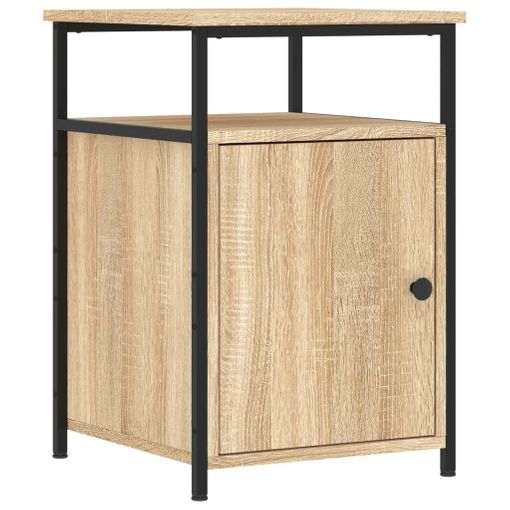 VidaXL Cabecero de cama con mesitas madera contrachapada roble Sonoma