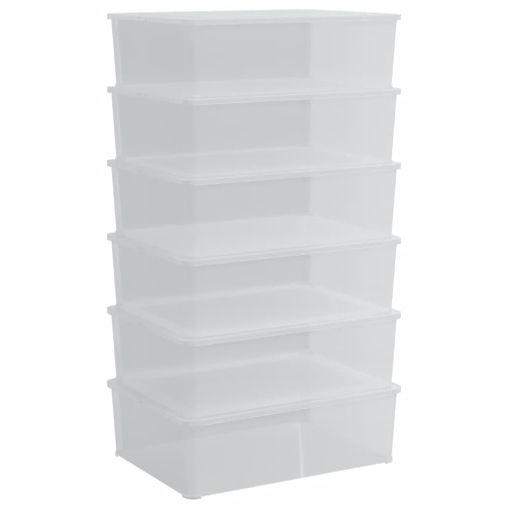 Cajas De Almacenaje Apilables 6 Uds Plástico 25 L Vidaxl con