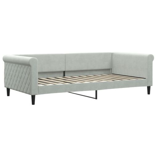 Sofá Cama Nido Con Cajones Terciopelo Gris Claro 100x200 Cm Vidaxl con  Ofertas en Carrefour