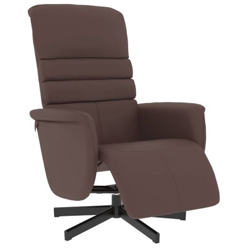 Sillón Reclinable De Cuero Sintético Gris Vidaxl con Ofertas en Carrefour