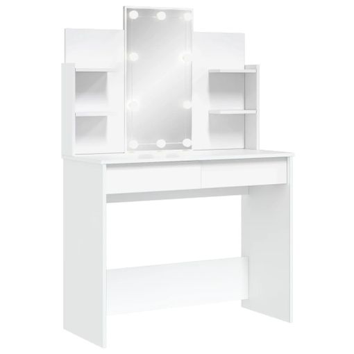 Tocador Mesa de maquillaje Mesa consola tocador con LED blanco 86