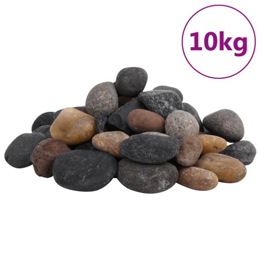 Piedra Decorativa De Rio Negra - 10 Kilos 