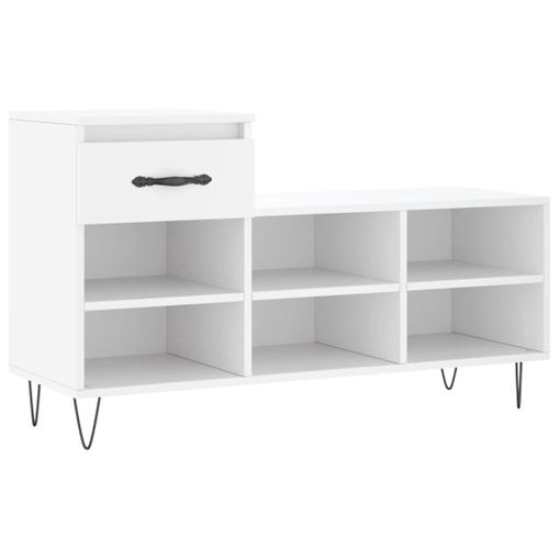 vidaXL Mueble zapatero madera contrachapada blanco 70x36x60 cm