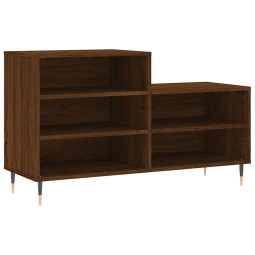 VidaXL Mueble zapatero madera contrachapada roble marrón 80x39x178 cm