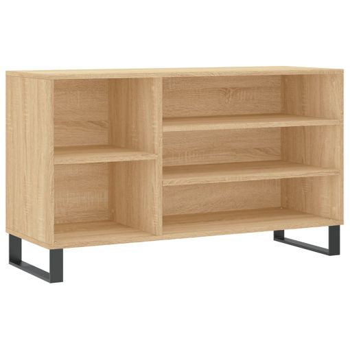 Mueble zapatero madera contrachapada roble Sonoma 59x35x100 cm vidaXL