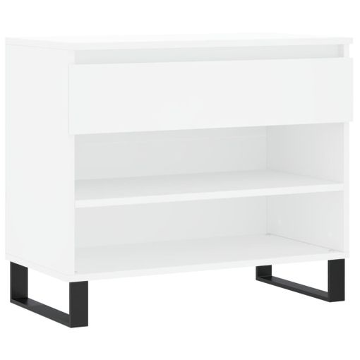 vidaXL Mueble zapatero madera contrachapada blanco 63x24x103 cm