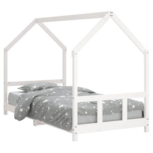 Estructura De Cama Para Niños Madera De Pino Blanco 90x190 Cm Vidaxl con  Ofertas en Carrefour