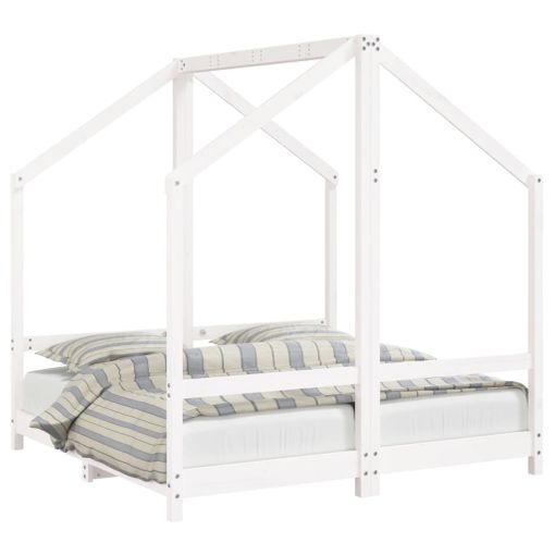 Estructura De Cama Infantil Madera Maciza Pino Blanco 70x140 Cm Vidaxl con  Ofertas en Carrefour