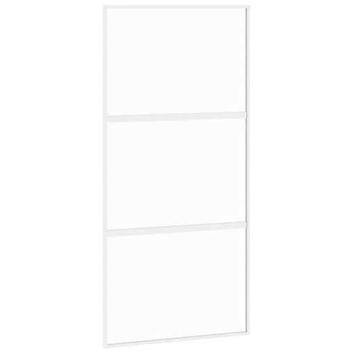 Puerta Corredera Vidrio Templado Y Aluminio Blanca 102,5x205 Cm Vidaxl con  Ofertas en Carrefour