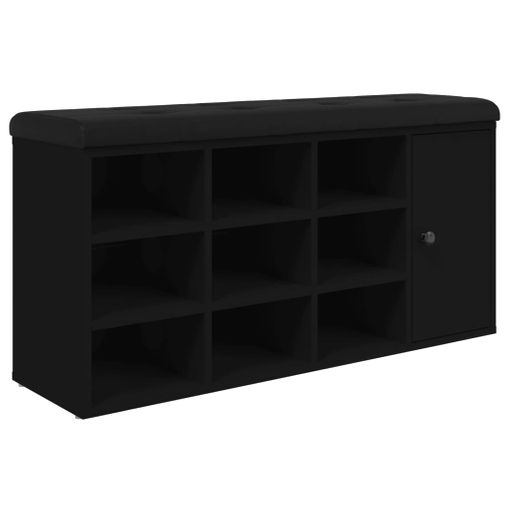 Banco Salford Tapizado Con Almacenaje Salford 79 X 40 X 40 Cm  Mdf/madera/poliéster - Negro [en.casa] con Ofertas en Carrefour