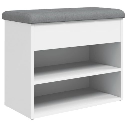 Banco recibidor 80x40x45 cm madera de ingeniería Sonoma gris