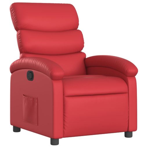 Sillón Reclinable De Cuero Sintético Gris Vidaxl con Ofertas en Carrefour