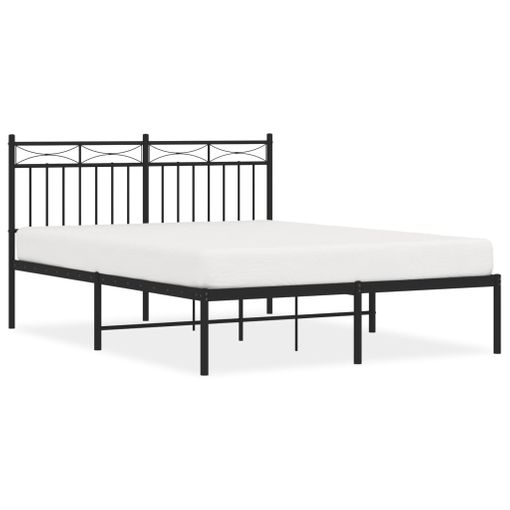 vidaXL Estructura cama metal cabecero y pie de cama blanco 140x190