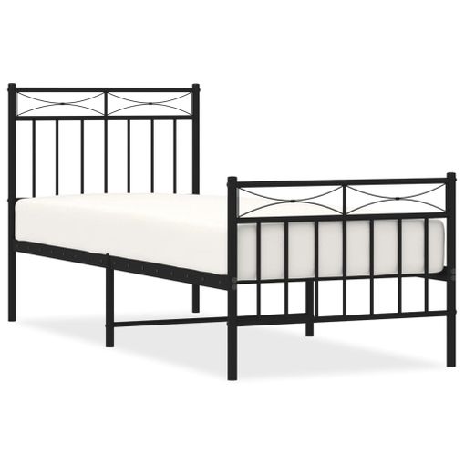 vidaXL Cabecero, Cabecera de Cama con Patas, Cabecero para Estructura de  Cama, Cabecero de Somier para Hogar Dormitorio, Metal Negro 135 cm