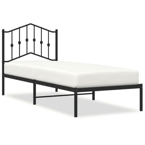 HOMCOM Estructura de Cama de Acero Somier de Cama con Cabecera