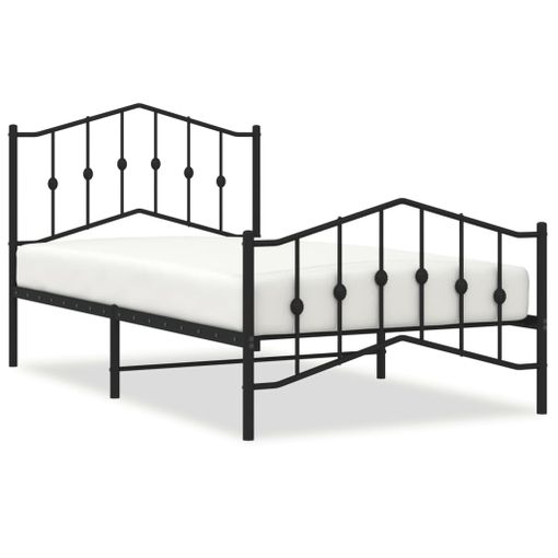 vidaXL Cabecero, Cabecera de Cama con Patas, Cabecero para Estructura de  Cama, Cabecero de Somier para Hogar Dormitorio, Metal Negro 135 cm