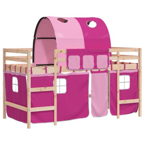 Cama Alta Para Niños Con Tobogán Madera Maciza Pino 90x200 Cm Vidaxl con  Ofertas en Carrefour