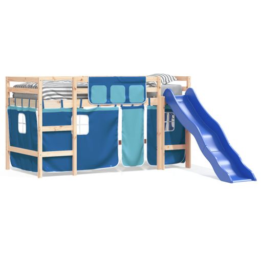 Cama Alta Para Niños Con Tobogán Madera Maciza Pino 90x200 Cm Vidaxl con  Ofertas en Carrefour