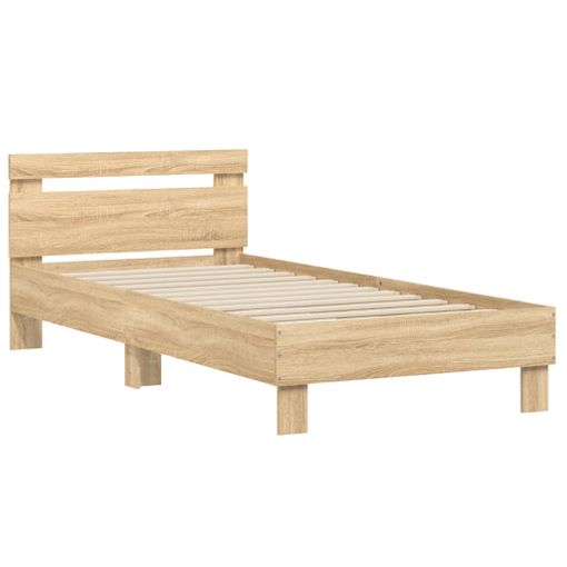 Estructura De Cama Roble Sonoma 90x200 Cm Vidaxl con Ofertas en Carrefour