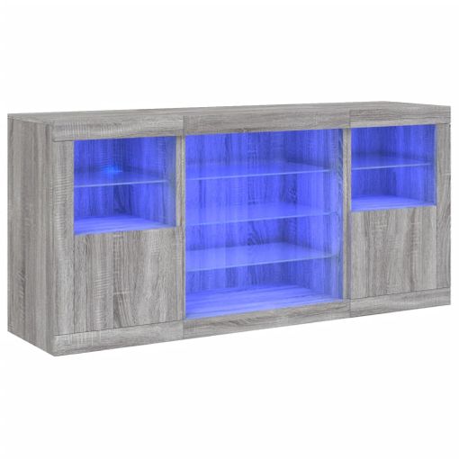 Aparador De Salon Con Led, Aparador De Cocina, Mueble De Salon, Recibidor, 135x73x34cm, Modelo Sefora, Blanco Mate con Ofertas en Carrefour