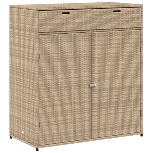 Armario De Almacenaje De Jardín Ratán Pe Beige 105x55x113 Cm Vidaxl con  Ofertas en Carrefour