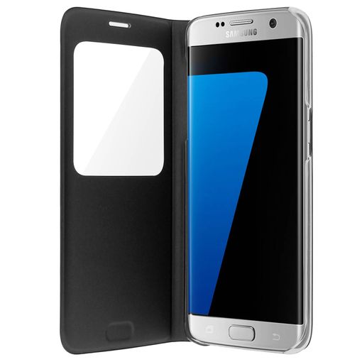 Samsung – Funda Con Ventana Negro Original Para Samsung Galaxy S7 Edge Ofertas en Carrefour | Ofertas Carrefour Online